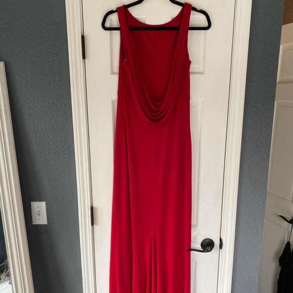 Bari Jay Striking Red Backless Dress - Picture 3 of 7